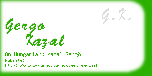 gergo kazal business card
