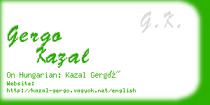 gergo kazal business card